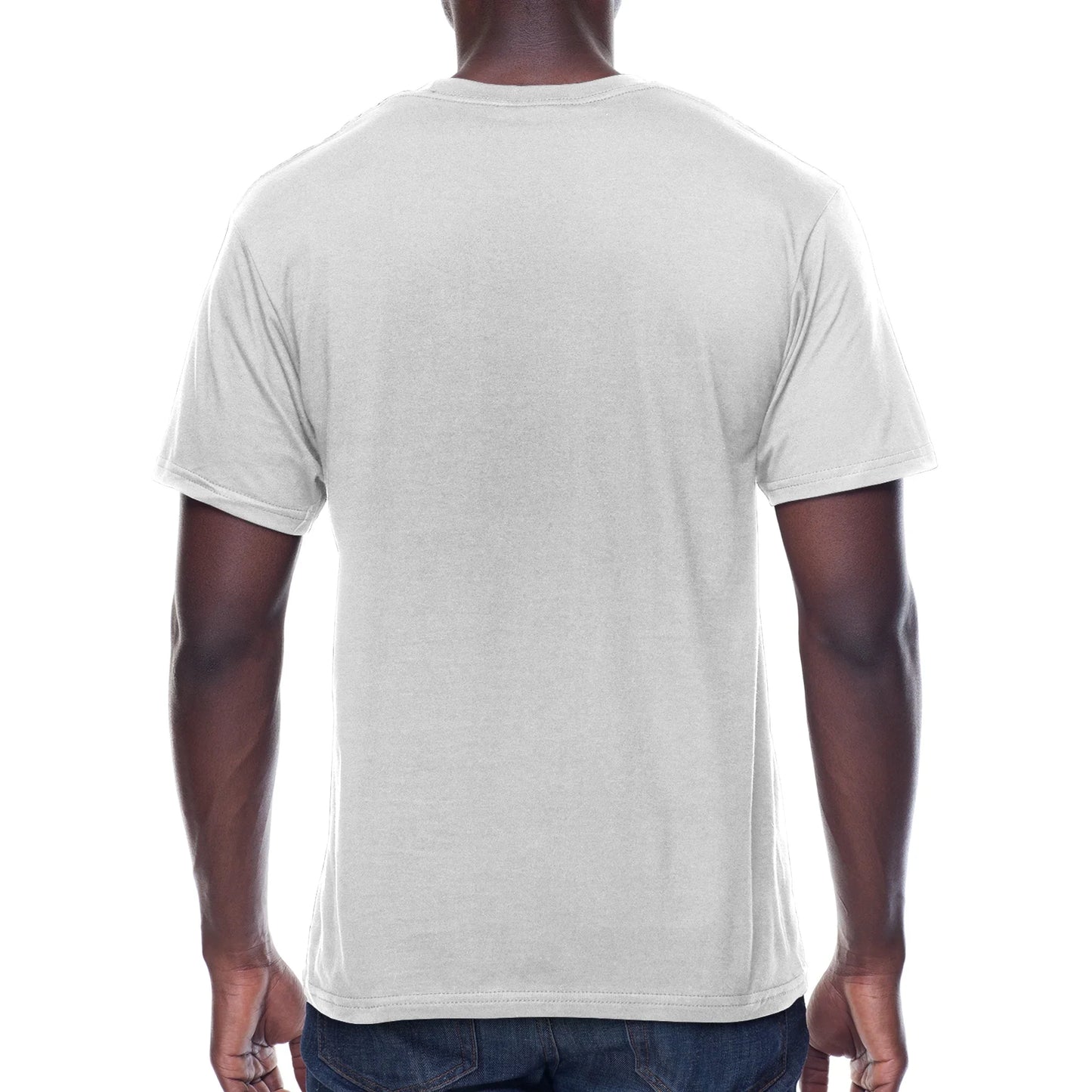 Men's White Rocky Stairs Graphic Crew Neck T-Shirt Tee