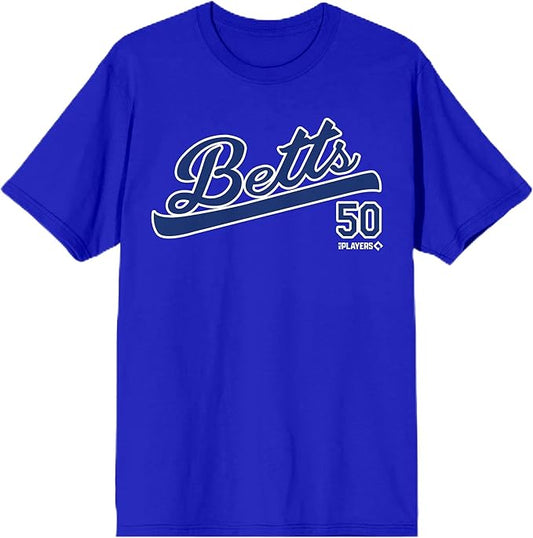 Bioworld Mookie Betts Betts 50 Players Number Men's Crew Neck Short Sleeve T-Shirt