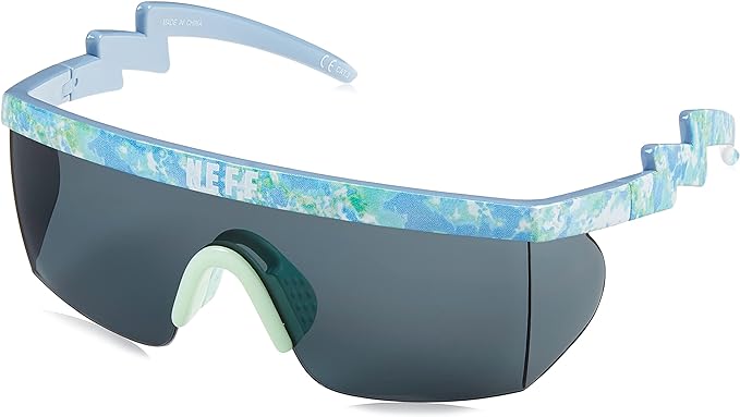 NEFF Men's Brodie Wrap Around Sport Sunglasses Blue Tie Dye, One Size - Bladevip