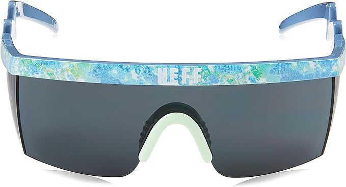 NEFF Men's Brodie Wrap Around Sport Sunglasses Blue Tie Dye, One Size - Bladevip