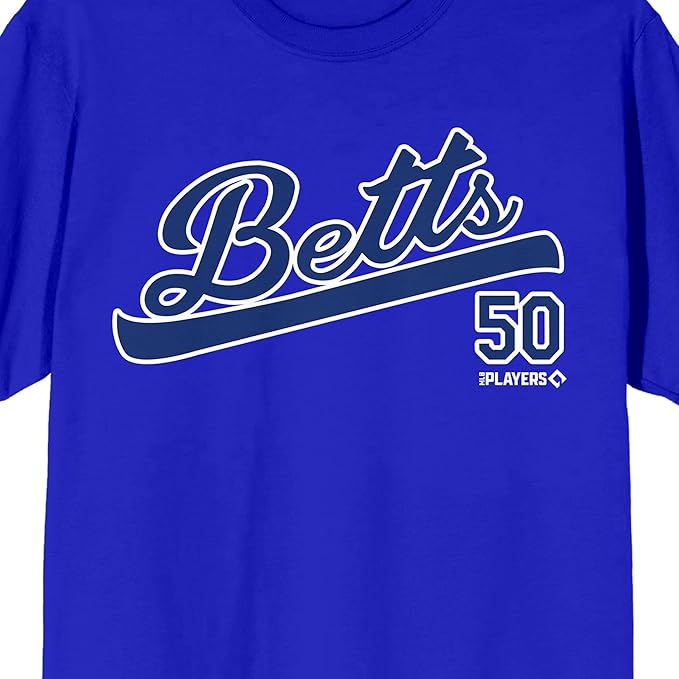 Bioworld Mookie Betts Betts 50 Players Number Men's Crew Neck Short Sleeve T-Shirt