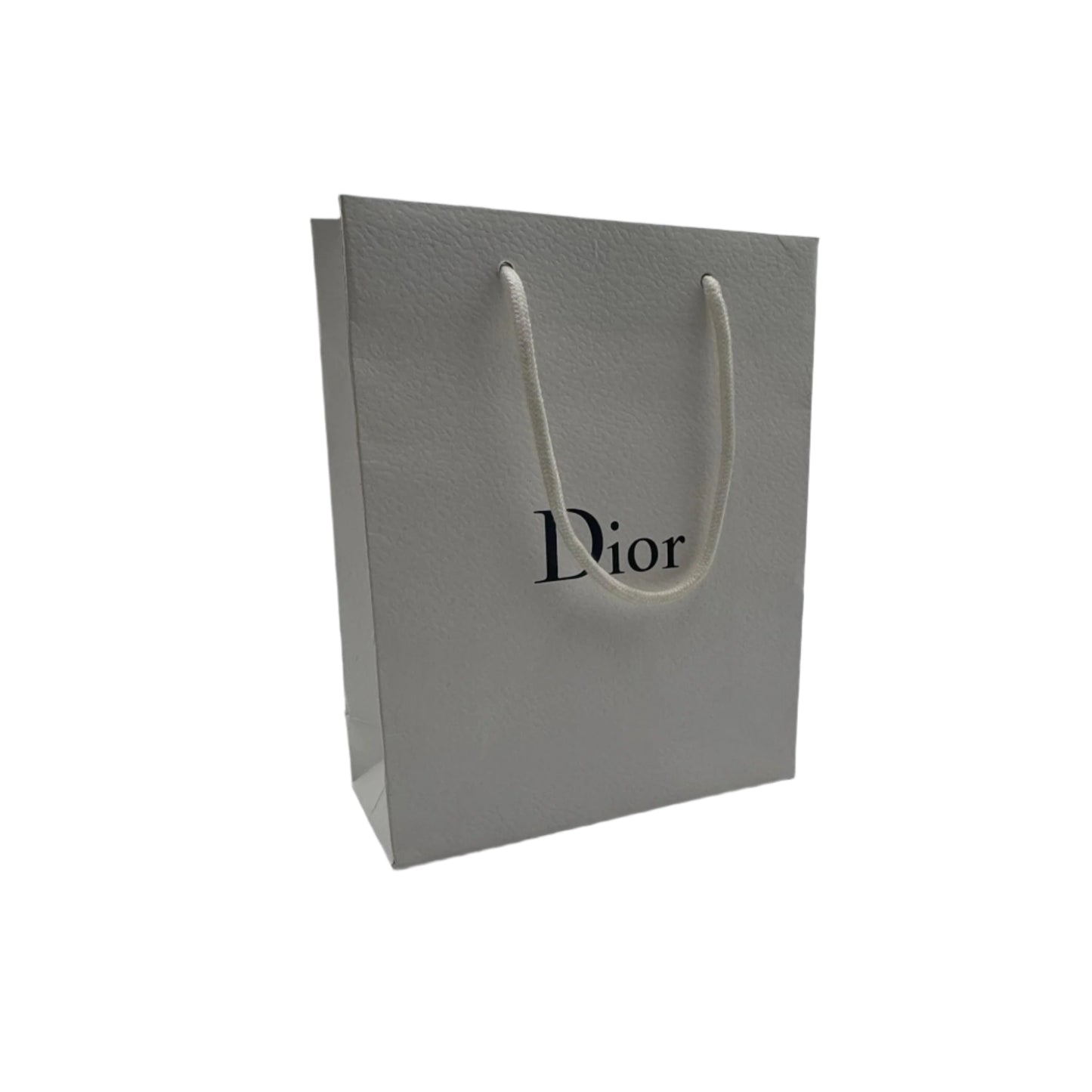 Dior paper bag on a white background