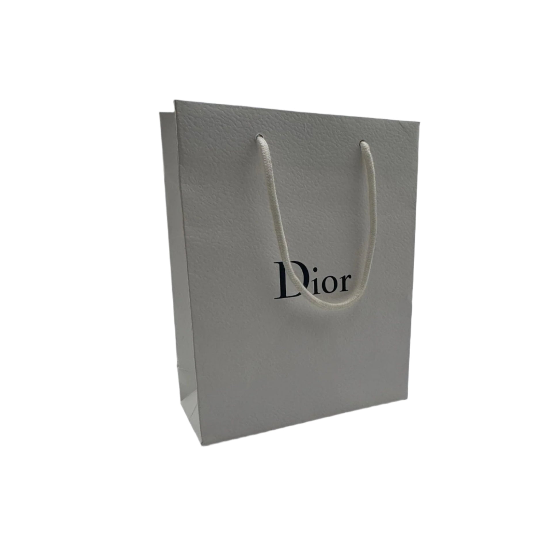 Dior paper bag on a white background