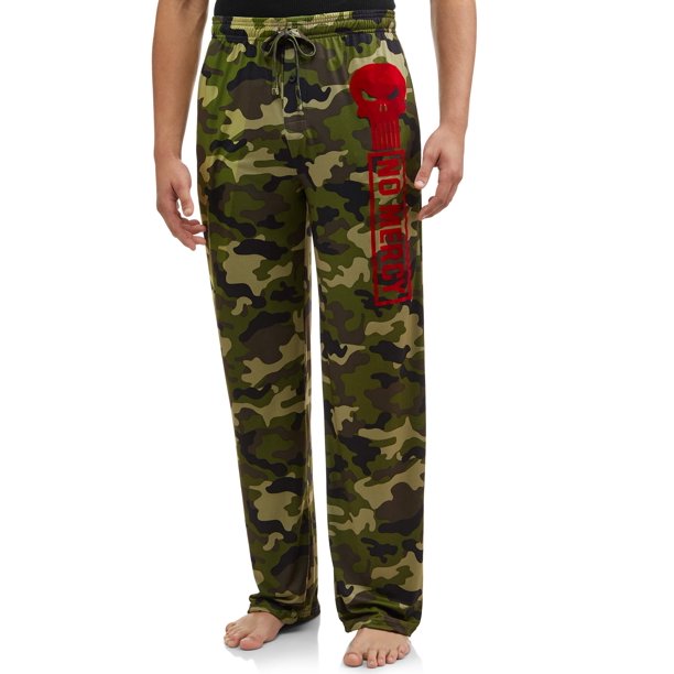 Men's Marvel Comics Camo Punisher No Mercy Pajama Pant - Bladevip