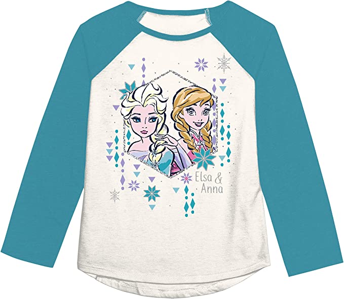 Camiseta con estampado brillante de Elsa y Anna de Frozen de Disney para niña pequeña de Jumping Beans® Tee Camiseta 