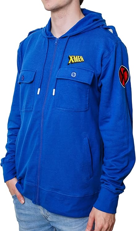 Men's Marvel X-Men Jim Lee Wolverine Patch Jacket Hoodie