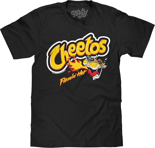 Men's Black Flamin' Hot Cheetos Graphic T-Shirt - Bladevip