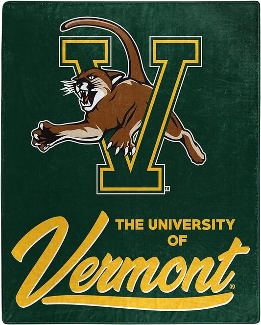 Northwest NCAA Vermont Catamounts Raschel Throw Blanket, 50" x 60", Signature - Bladevip