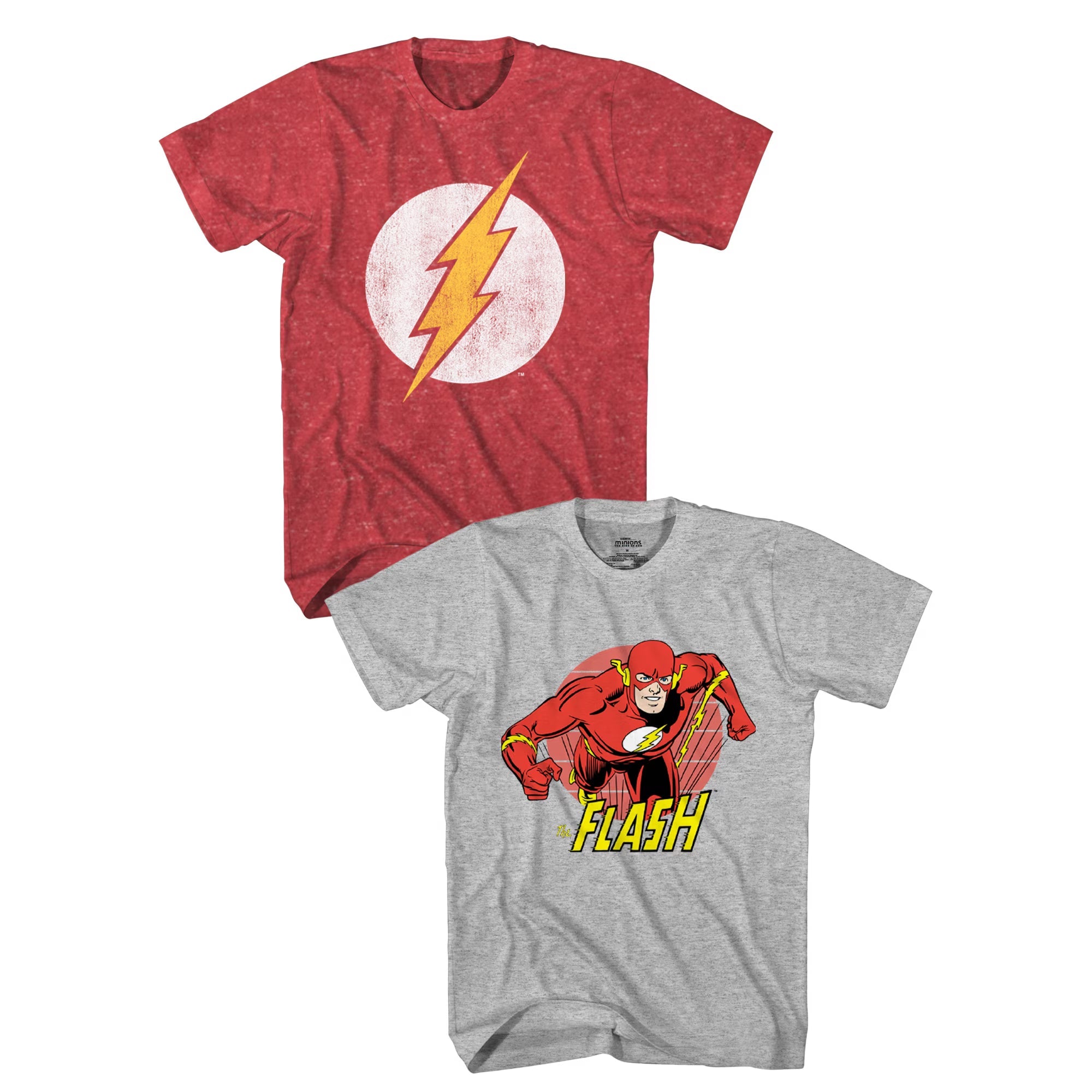 Men's The Flash DC Comics Icon Classic Graphic T-Shirts, 2-Pack