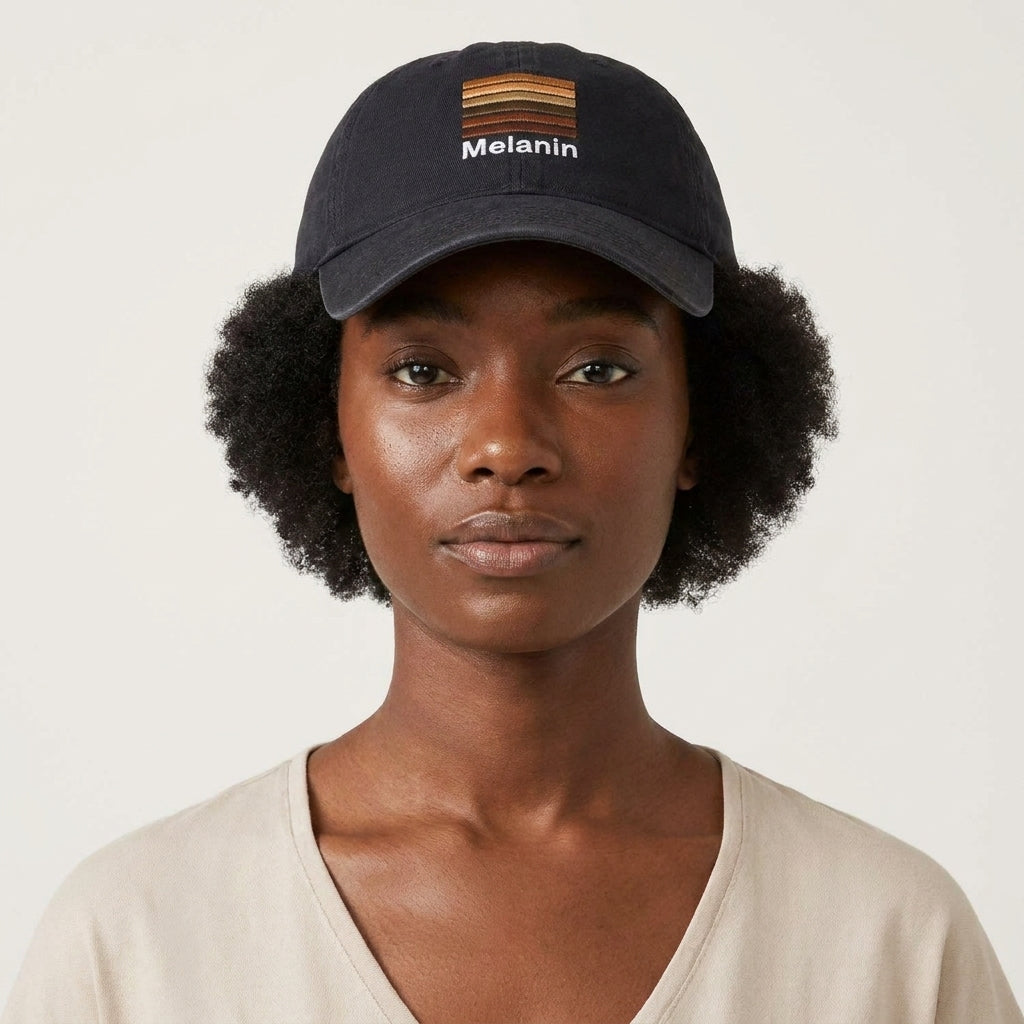 Adult Melanin Dad Baseball Hat - view 3