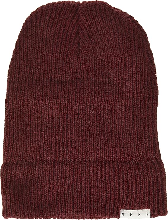 NEFF Men's fold Beanie, Maroon, One Size