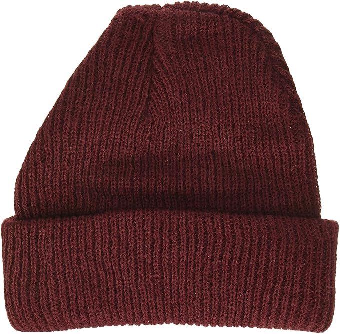NEFF Men's fold Beanie, Maroon, One Size
