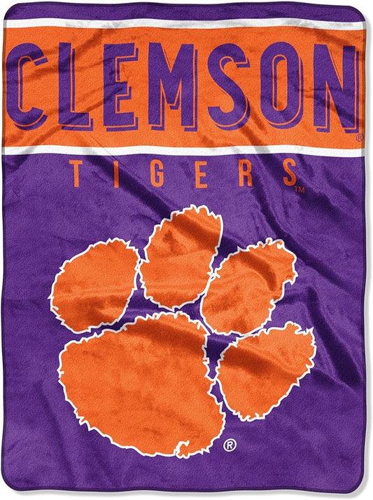 Northwest NCAA  60" x 80" Clemson Tigers Basic Royal Plush Blanket