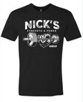 Men's Black Nick's Strength & Power Bear Lifting Graphic Tee T-Shirt