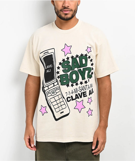 $AD BOYZ by Junior H Clave Ali Cream T-Shirt