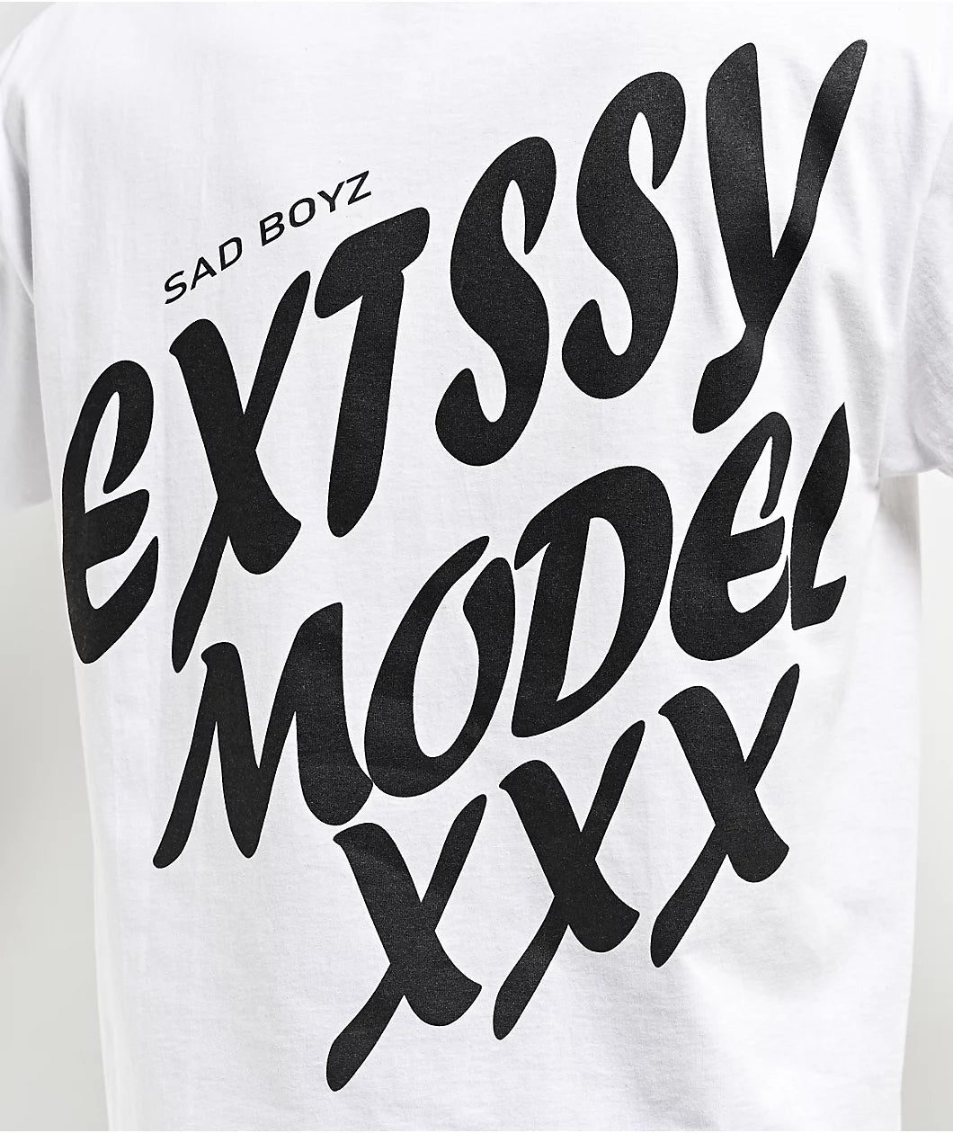 $AD BOYZ by Junior H EXTSSY Model White T-Shirt