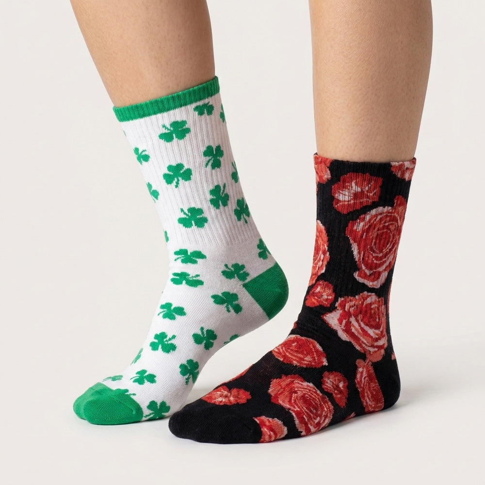 Men's Novelty Crew Socks 12-Pack | Mixed Graphic Designs & Fun Patterns - view 6