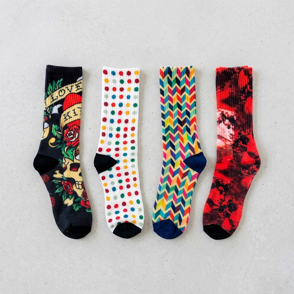 Men's Novelty Crew Socks 12-Pack | Mixed Graphic Designs & Fun Patterns - view 10