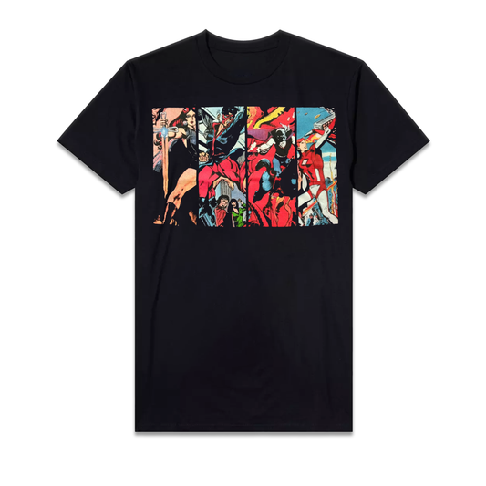 Men's Black Atlas/Seaboard Comics Graphic Tee T-Shirt