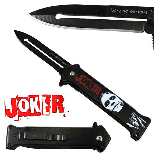 BF 016416-BK 4" Metal Black Handle Assist-Open Pocket Knife with Belt Clip