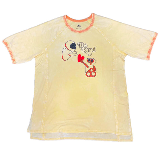 Women's Yellow Wash Be Kind Wall-e Raglan Sleeve Tee T-Shirt