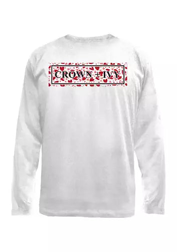 Boys 8-20 White Valentine's Day Long Sleeve T-Shirt - Bladevip