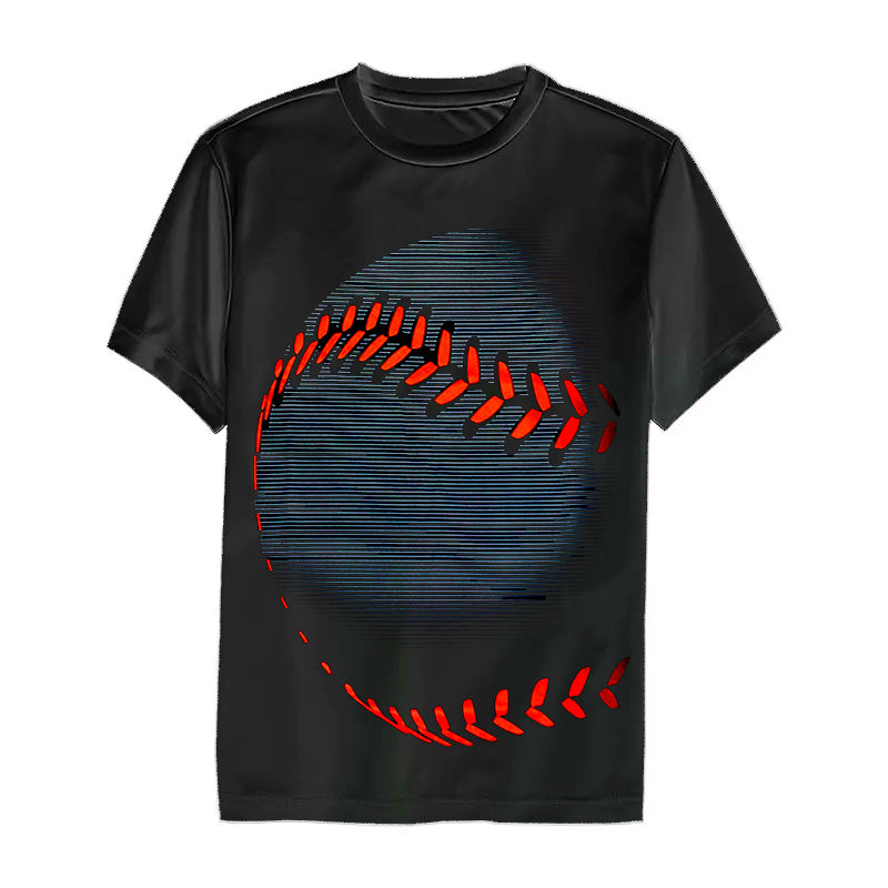 Boys 4-20 Black Baseball Stripes Graphic Tee T-Shirt - Bladevip