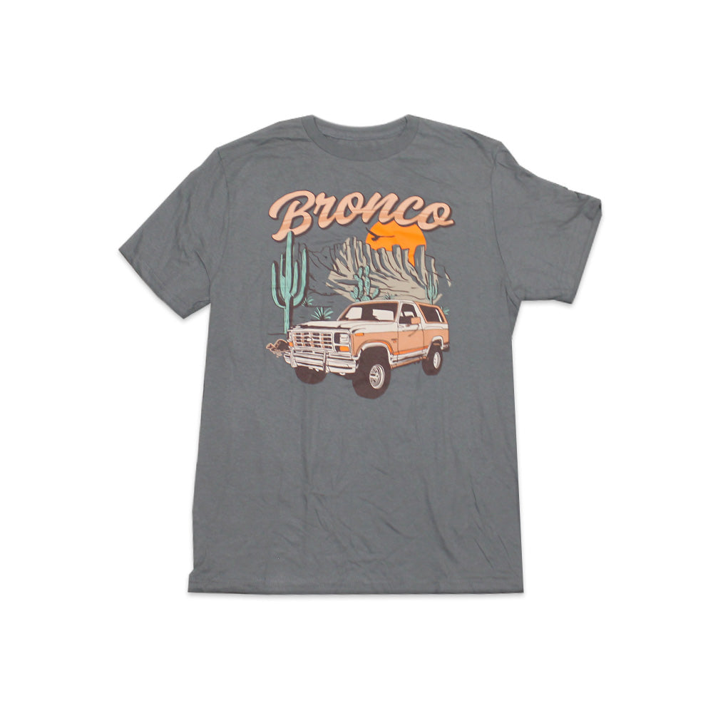 Men's Grey Ford Bronco Graphic Tee T-Shirt