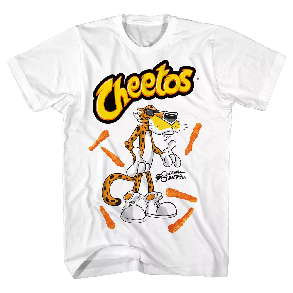 Men's White Cheetos Chester Graphic T-Shirt Tee