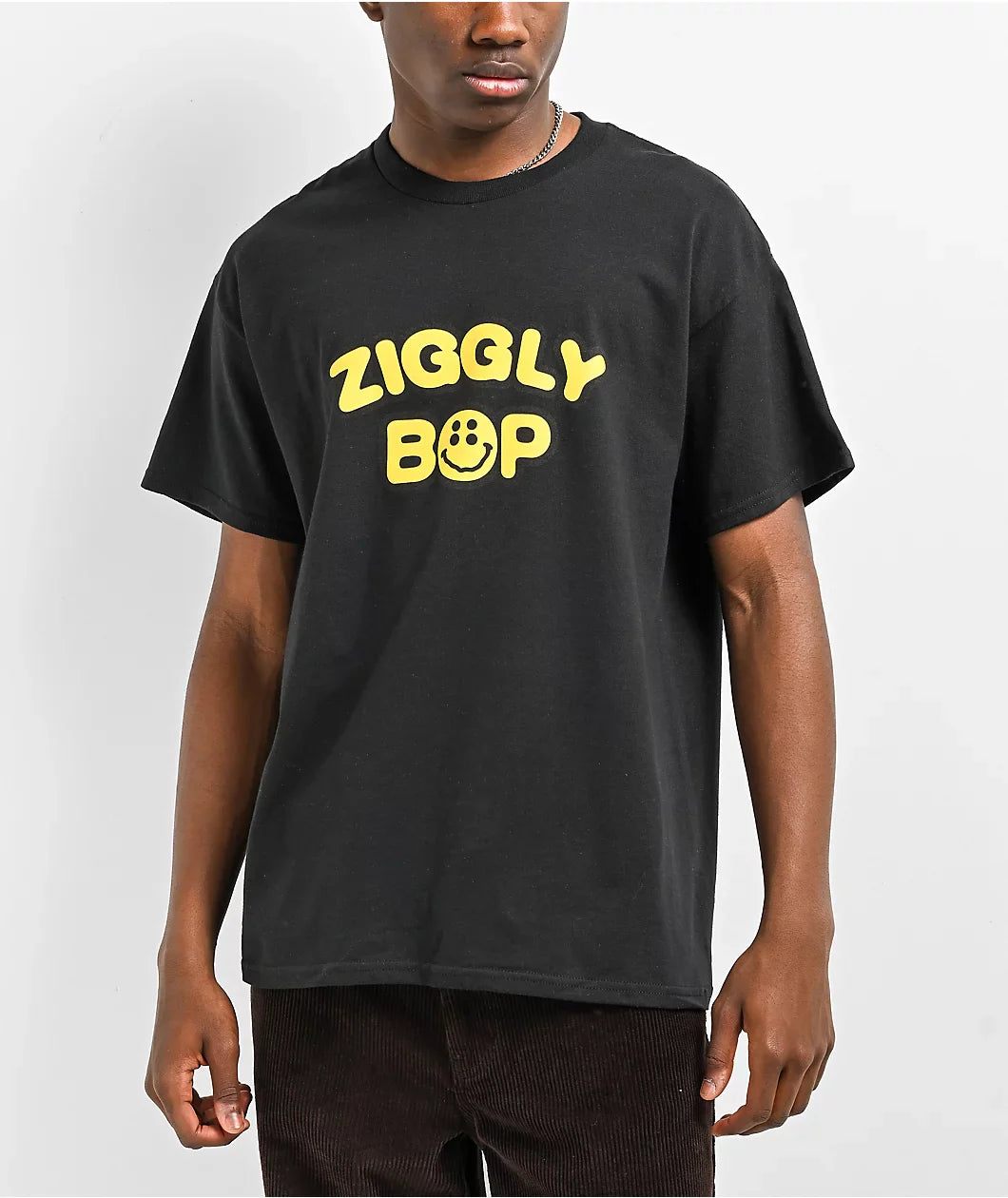 Men's D'Aydrian Harding Ziggly Bop Seeing Double Black T-Shirt - Bladevip