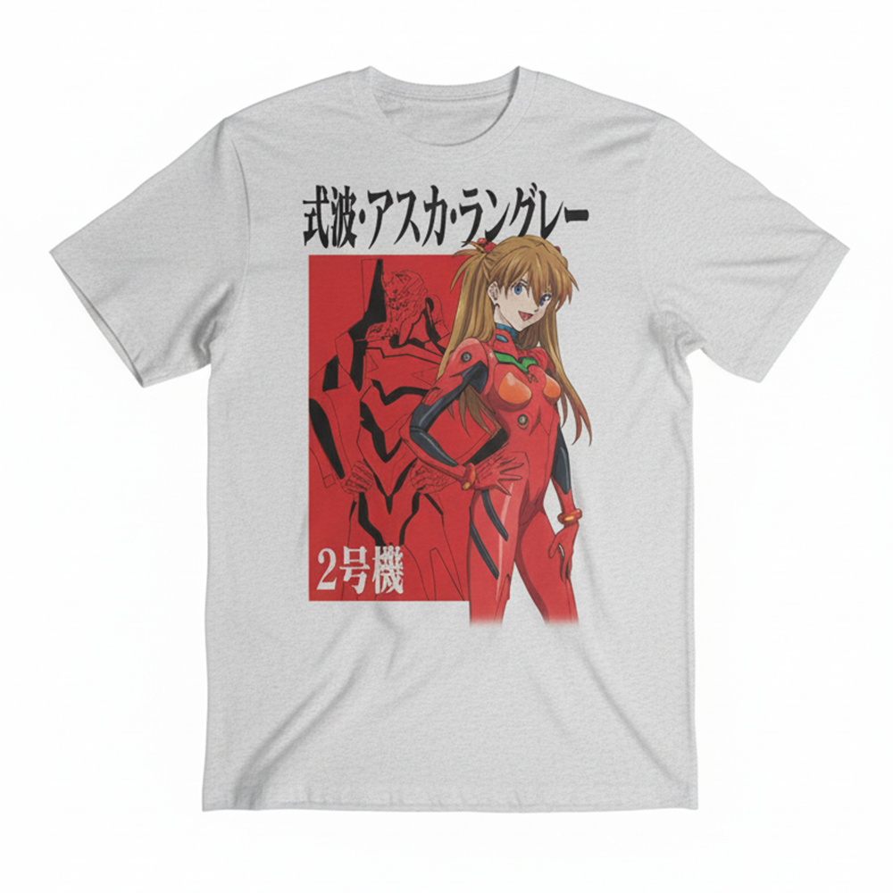 Bioworld Neon Genesis Evangelion Unit 02  Asuka Langley Sohryu Graphic Short Sleeve T-Shirt