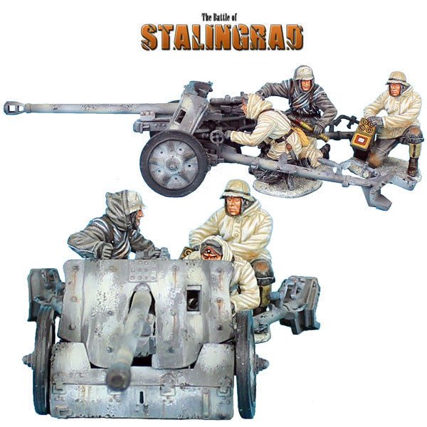 GERSTAL049 German PAK 38 Anti-Tank Gun with 3 Crew First Legion The Battle of Stalingrad