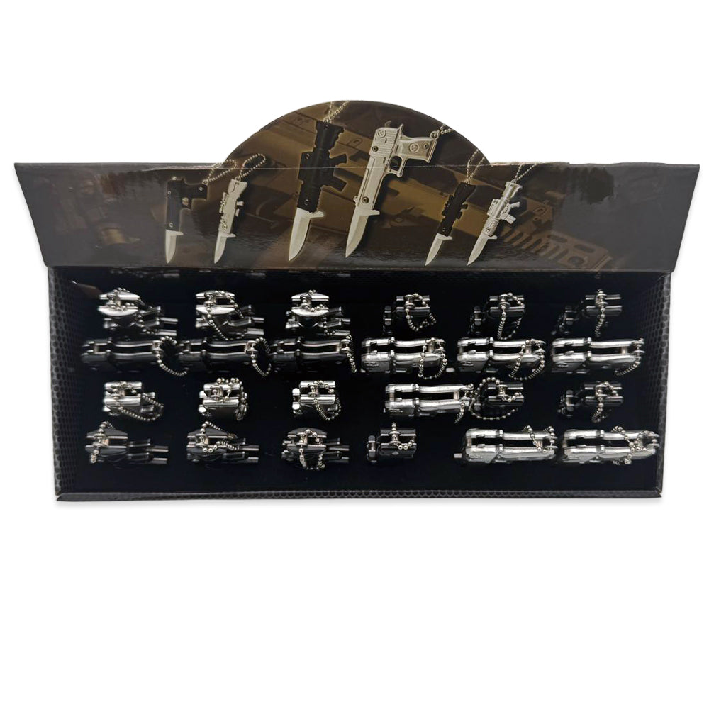 GN 2424-24 Keychain Gun-Design Folding Knives Display Box - 24 Pcs - view 3