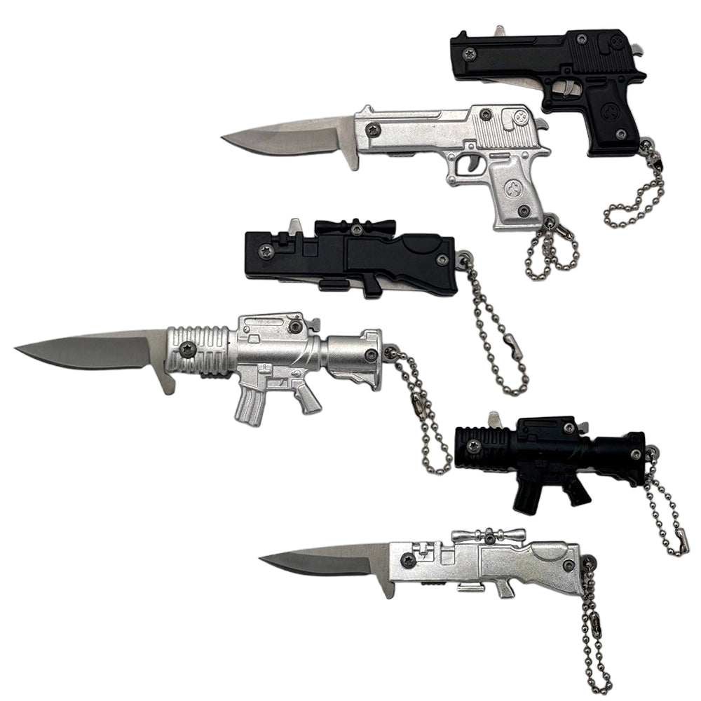 GN 2424-24 Keychain Gun-Design Folding Knives Display Box - 24 Pcs - view 2