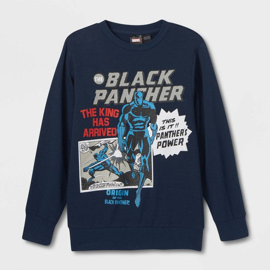 Sudadera con cuello redondo Marvel Black Panther para niño - Azul
