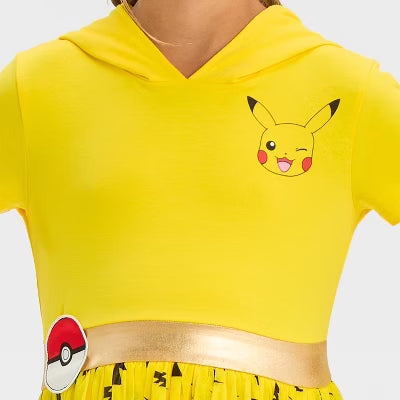 Girls' Pokémon Pikachu Cosplay Short Sleeve Tutu Dress - Gold/Black/Yellow - view 4