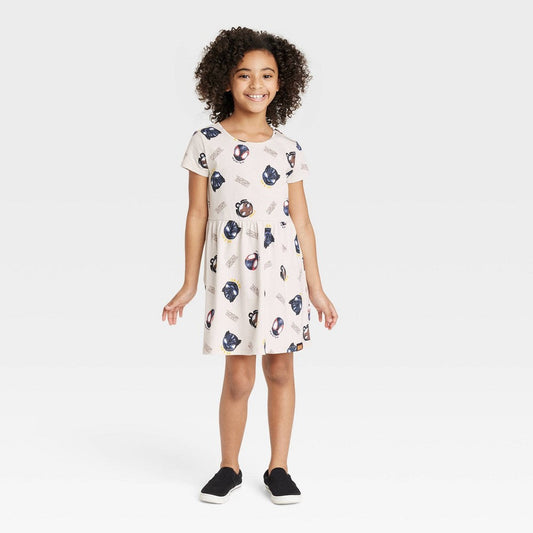 Girls' Marvel x Nikkolas Smith Trio Dress Beige - Bladevip