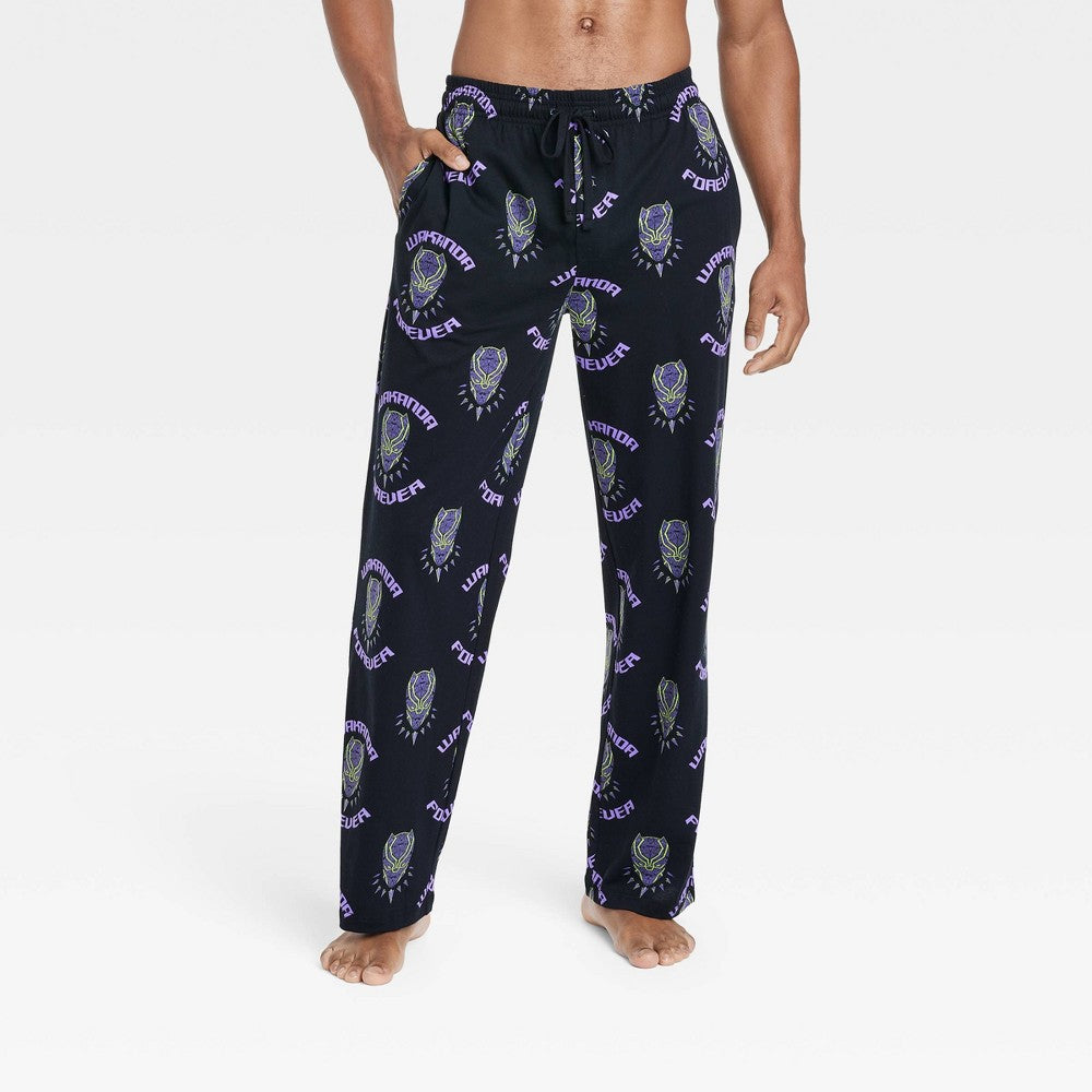 Men's Marvel Black Panther Wakanda Forever Pajama Pants - Bladevip