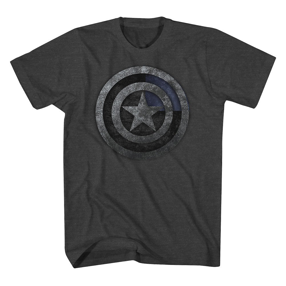 Marvel Captain America Logo Charcoal Heather Short Sleeve Graphic T-Shirt - view 2