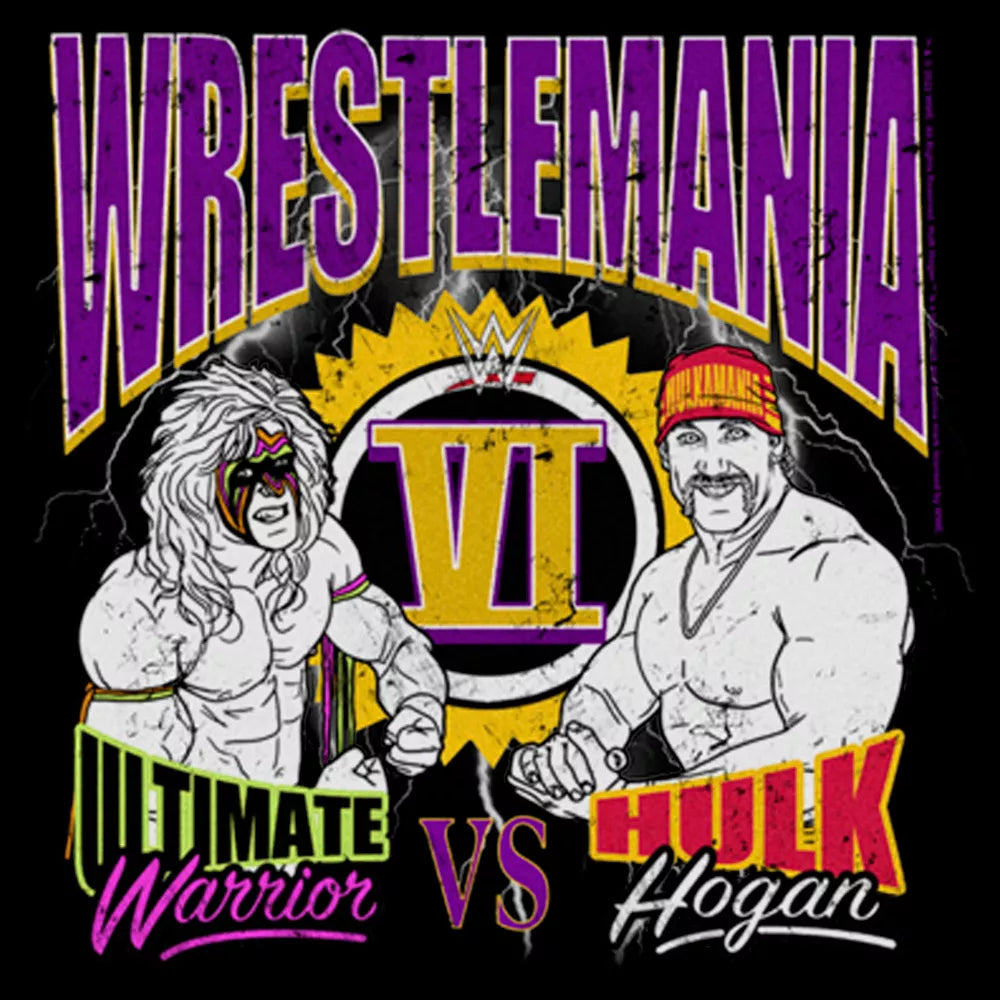 Men's WWE Ultimate Warrior Versus Hulk Logan Retro T-Shirt Tee