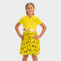 Girls' Pokémon Pikachu Cosplay Short Sleeve Tutu Dress - Gold/Black/Yellow