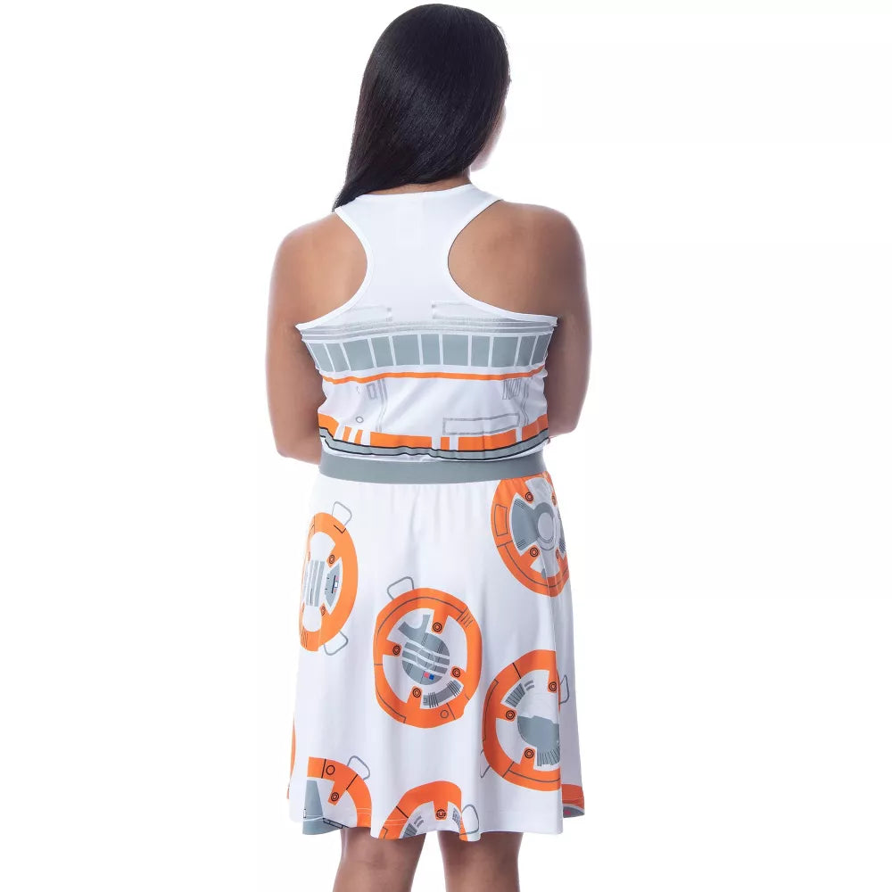 Star Wars Womens' BB-8 The Force Awakens Costume Nightgown Pajama Dress White