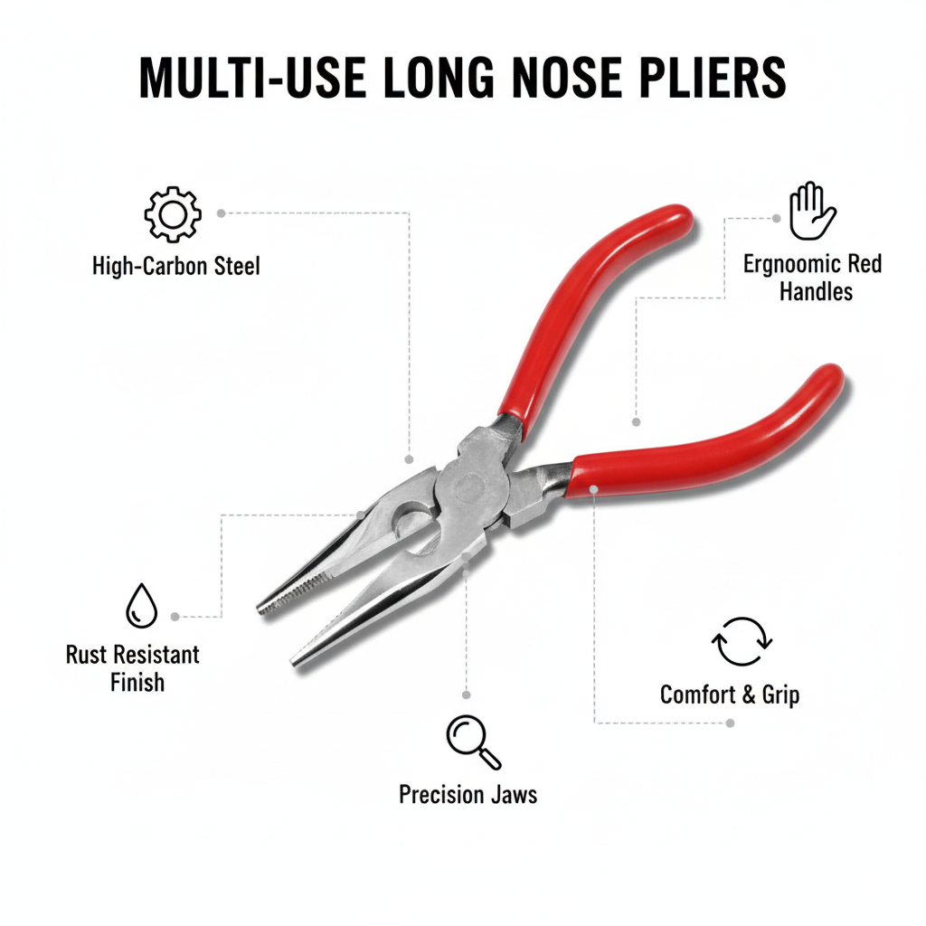 R 103 6-Inch Multi-Use Long Nose Pliers: Precision and Power for Every Task - view 3