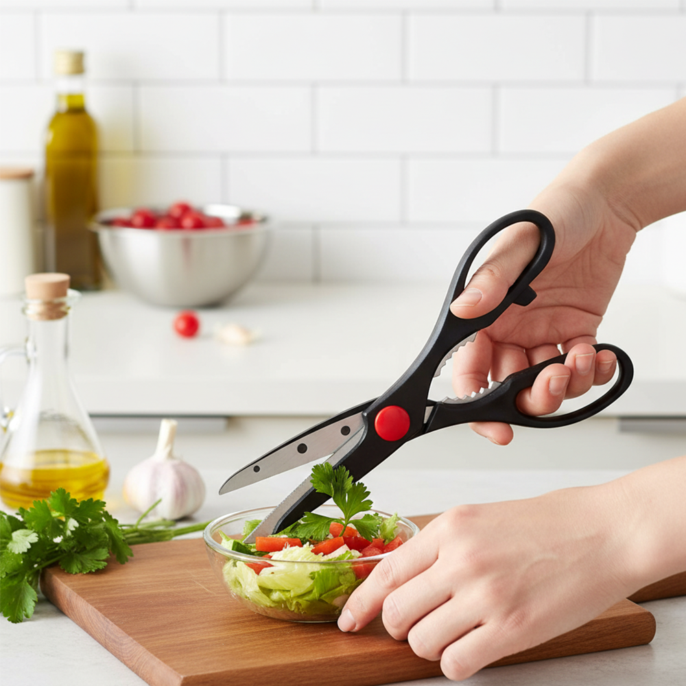 RI 539-D 8 inch Multi-function Kitchen Scissors Stainless Steel Shears with Nutcracker, Bottle Opener, - view 3