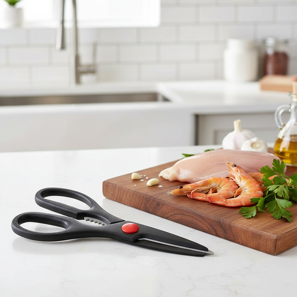 RI 539-D 8 inch Multi-function Kitchen Scissors Stainless Steel Shears with Nutcracker, Bottle Opener, - view 5