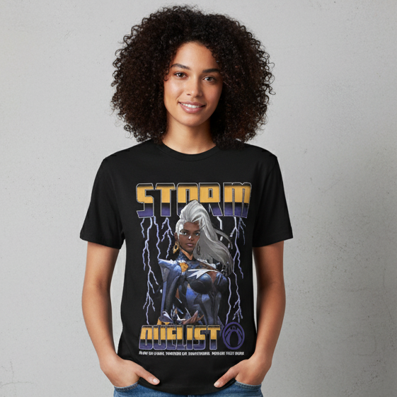 Marvel Rivals Storm Duelist Video Portrait T-Shirt Graphic Tee - view 2