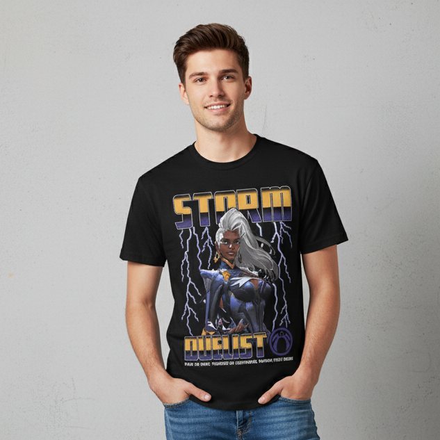 Marvel Rivals Storm Duelist Video Portrait T-Shirt Graphic Tee