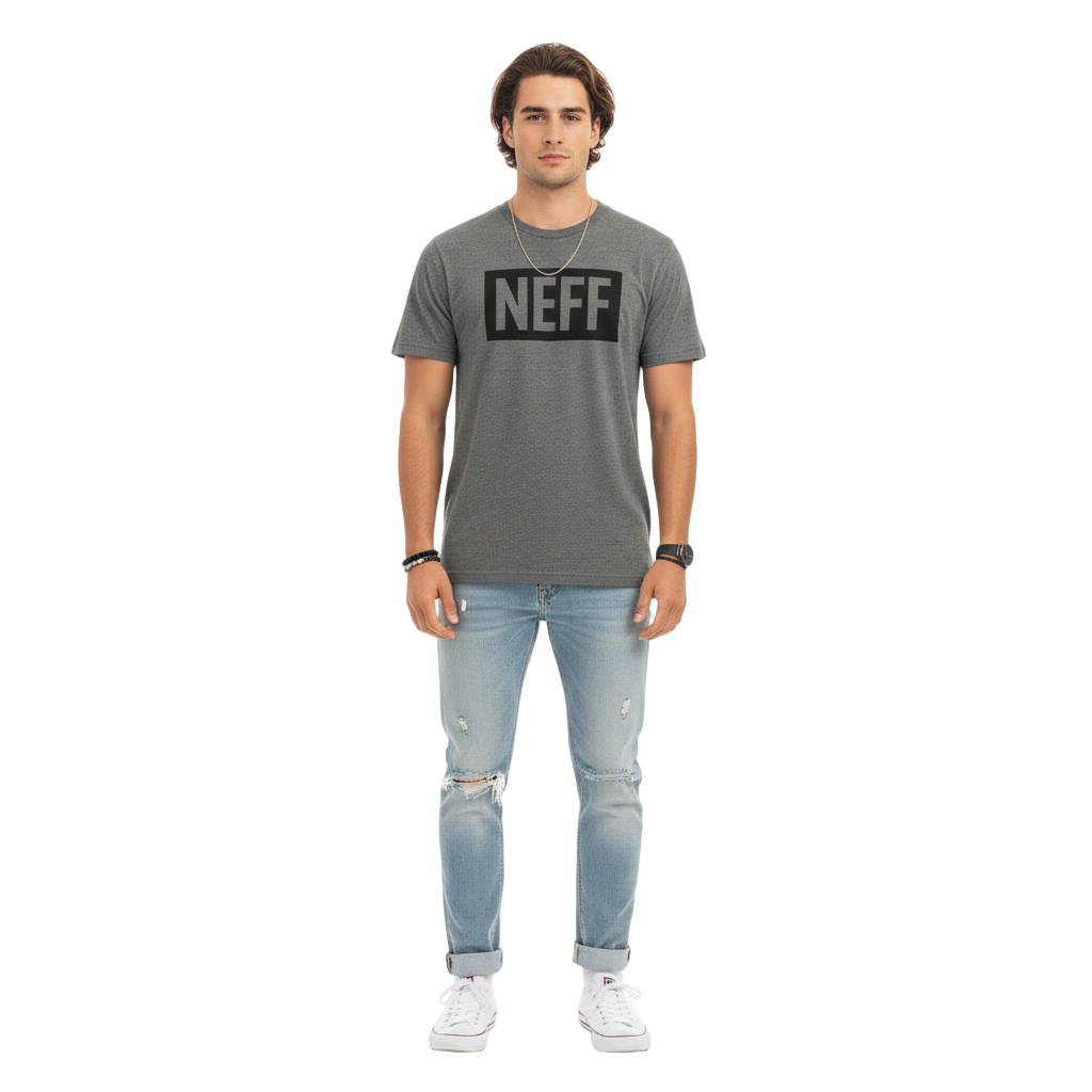 Men's Neff Block Logo Graphic Tee T-Shirt - view 4