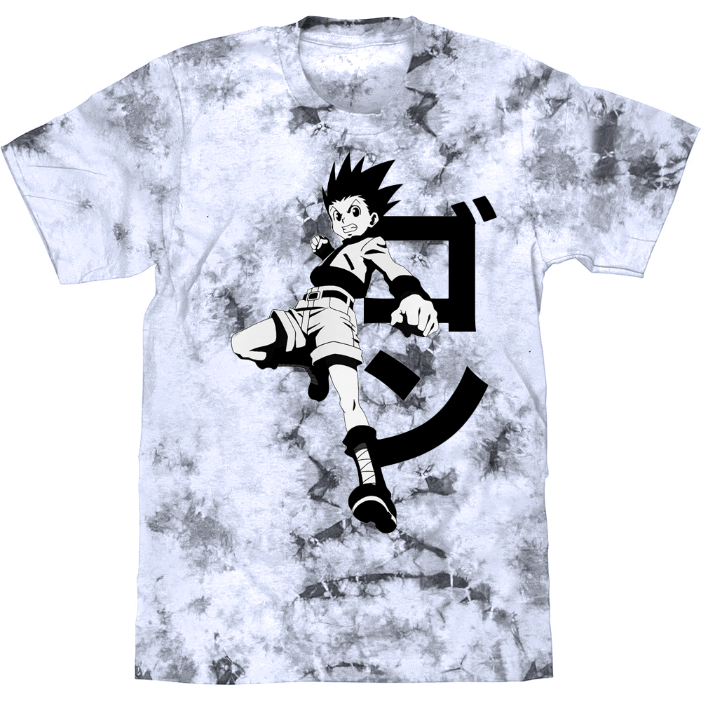 Men's Cloud Wash Hunter X Hunter Gon Graphic Tee T-Shirt