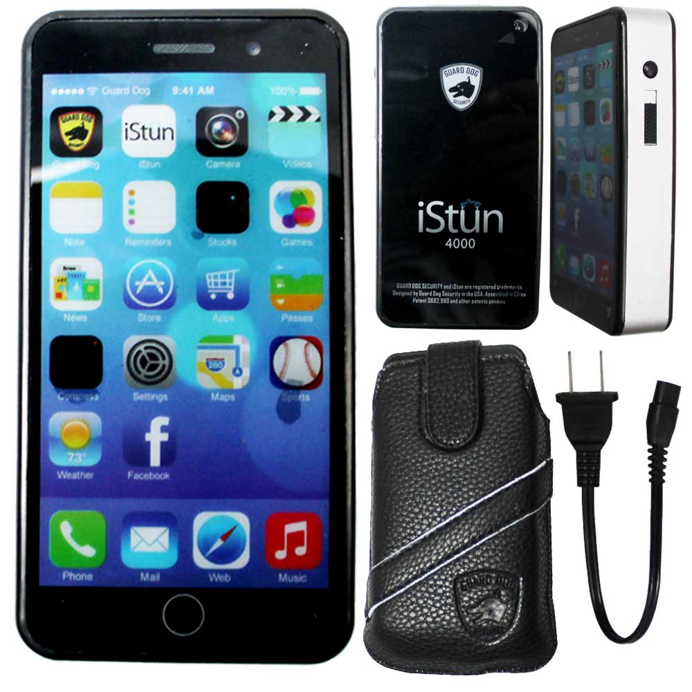 Smart Stun Gun 4,000,000 Stun Gun  Built In L.E.D. Flashlight with Leather Sheath - Bladevip